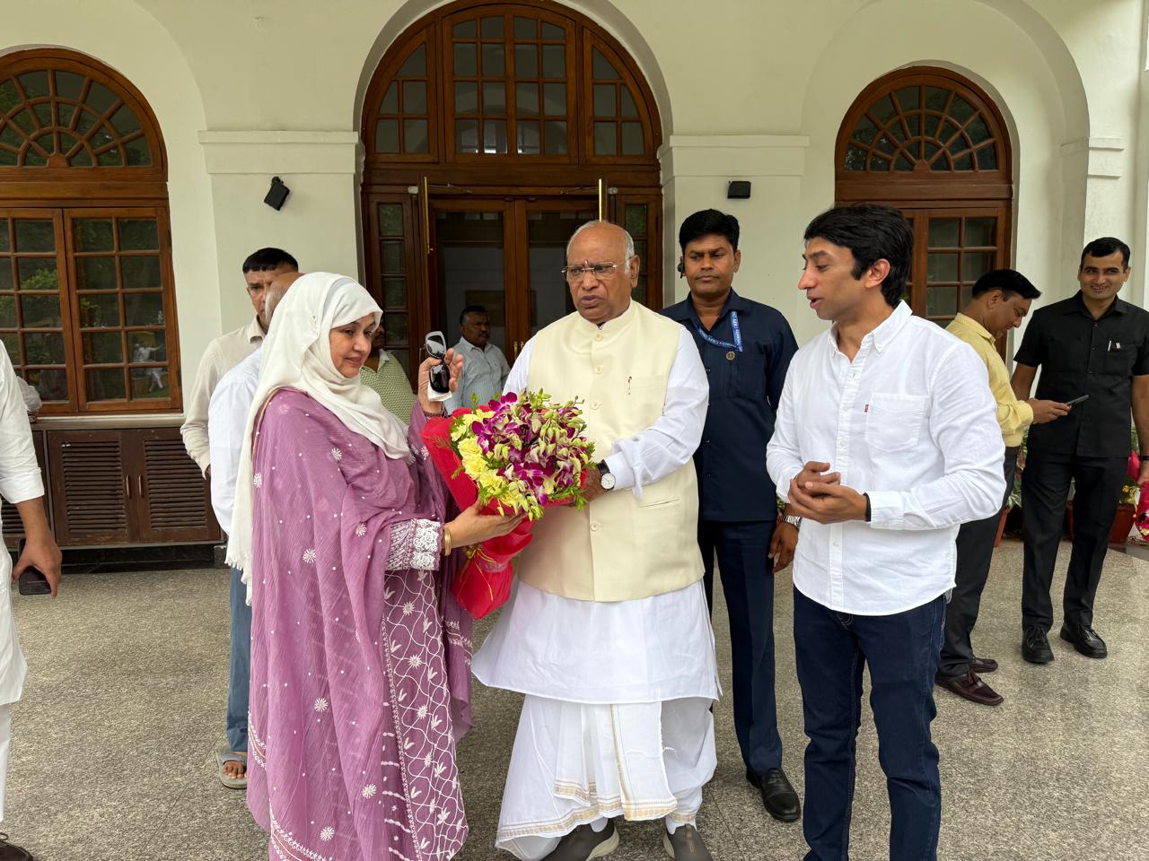 Greeted AICC President Shri Mallikarjun sahab on his Birthday at his residence in Delhi. 2025.