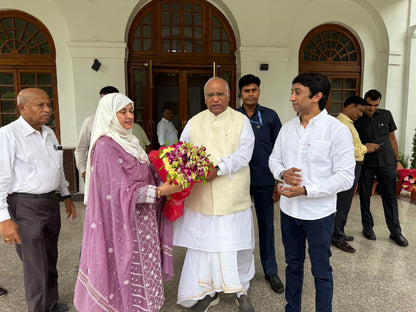 Greeted AICC President Shri Mallikarjun sahab on his Birthday at his residence in Delhi. 2025.