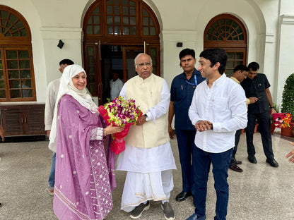 Greeted AICC President Shri Mallikarjun sahab on his Birthday at his residence in Delhi. 2025.